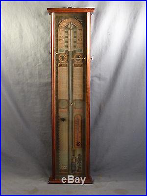 19thC Antique VICTORIAN Era ADMIRAL FITZROY Old WALL WEATHER Station BAROMETER