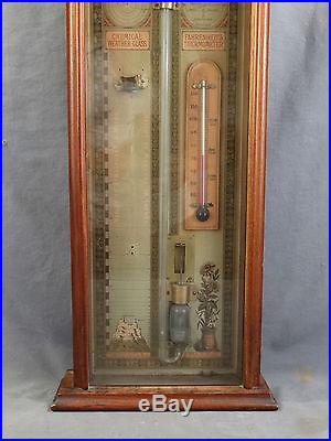 19thC Antique VICTORIAN Era ADMIRAL FITZROY Old WALL WEATHER Station BAROMETER