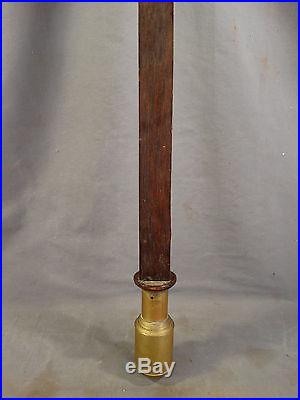 19thC Antique VICTORIAN Era SHIPS Bulkhead STICK BAROMETER Nautical THERMOMETER