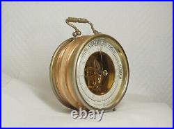 19th-20th Century German Desktop Tabletop Aneroid Barometer With an Open Dial