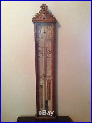 19th CENTURY ANTIQUE ADMIRAL FITZROY WEATHER BAROMETER