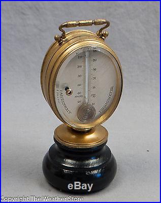 19th C. Antique French Desktop Barometer Thermometer