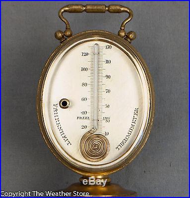 19th C. Antique French Desktop Barometer Thermometer