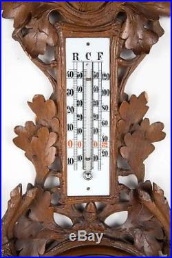 19th Century Black Forest Carved Weather Station