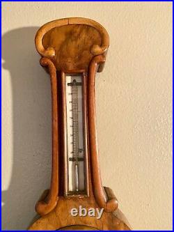 19th Century English Clarkson North Hallerton Wood Case Barometer