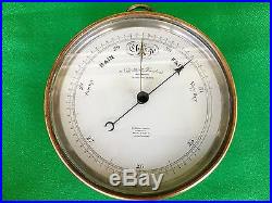 19th Century Negretti & Zambra Barometer English Oak Cradle