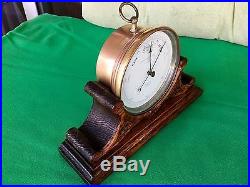 19th Century Negretti & Zambra Barometer English Oak Cradle