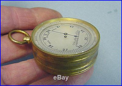 19th Century Small Pocket Altimeter Barometer Liverpool London Chadburn