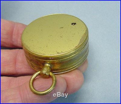 19th Century Small Pocket Altimeter Barometer Liverpool London Chadburn