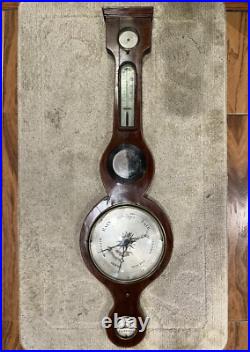 19th c. J. Bianchi Edinburgh Mahogany Banjo Barometer