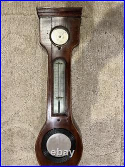 19th c. J. Bianchi Edinburgh Mahogany Banjo Barometer