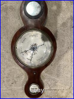 19th c. J. Bianchi Edinburgh Mahogany Banjo Barometer