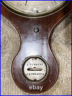 19th c. J. Bianchi Edinburgh Mahogany Banjo Barometer