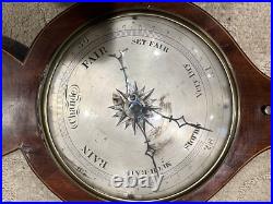 19th c. J. Bianchi Edinburgh Mahogany Banjo Barometer