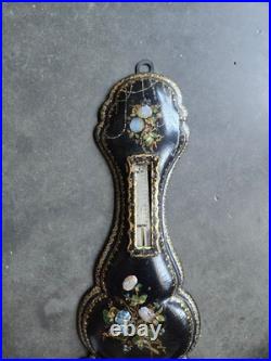 19th c Papier Mache and Mother Of Pearl Victorian Barometer