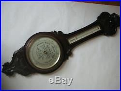 19th c antique Harry Hall tailor shop Oxford St London BAROMETER vtg thermometer