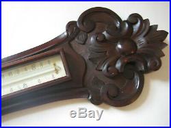 19th c antique Harry Hall tailor shop Oxford St London BAROMETER vtg thermometer