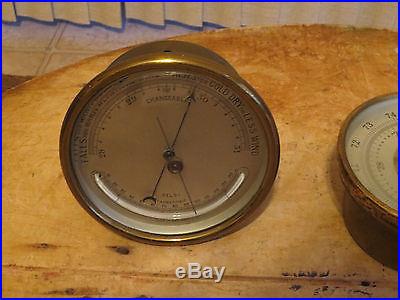 2-Antique Barometers- Tycos/Selsi- Signed on back 1943