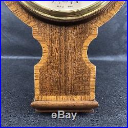 32 Antique England Brass Mahogany Wood Weather Station Barometer British