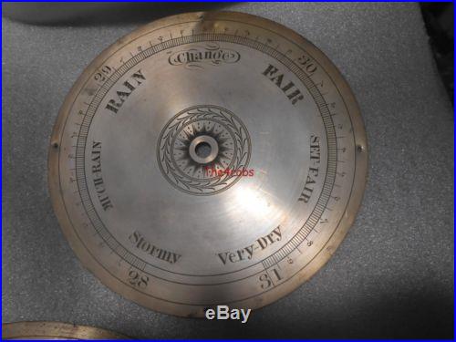 3 Antique Barometer Etched Metal Dials 8 & 10