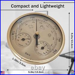 3-in-1 Barometer, Thermometer & Hygrometer Weather Station Wall-Mounted Design