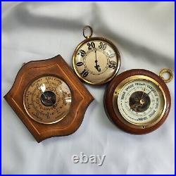 3-piece set. Two barometers and a thermometer. Set of 3
