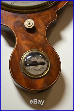 43 in Giant 4 dials Mahogany J. Fagioli Banjo Wheel Barometer 19C Antique Wood