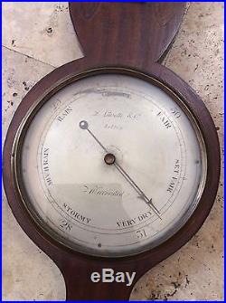 50% OFF! Antique English Barometer & Thermometer in Inlaid Wood Case