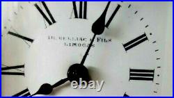 8 Day FRENCH OVAL Brass Carriage Clock With Alarm-1895, Porcelain Dial