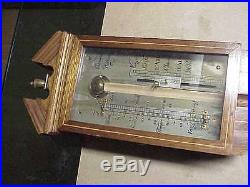#902 Antique Comitti Holborn Stick Barometer Marquetry Wood