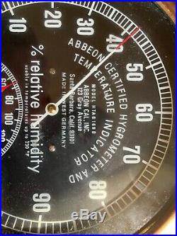 ABBEON CAL INC CERTIFIED RELATIVE HUMIDITY HYGROMETER And THERMOMETER