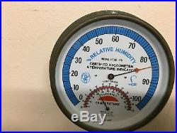 ABBEON CAL INC LUFFT CERTIFIED RELATIVE HUMIDITY HYGROMETER THERMOMETER Vintage