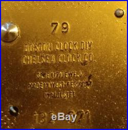 AMAZING VINTAGE BOSTON CHELSEA CLOCK USA BRASS SHIP'S BELL CLOCK TESTEDwithkey