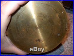 ANEROID BAROMETER SOLID BRASS ANTIQUE MARKED L & G WithANCHOR MARK BROKEN GLASS