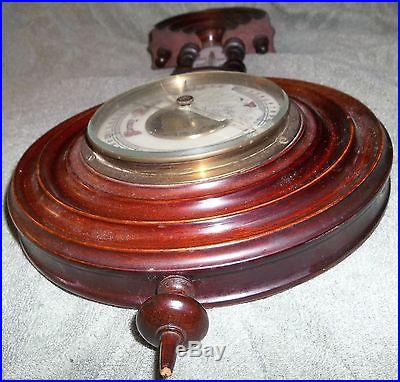 ANTIQUE 1800's or Decorative Ornate Wood Germany BAROMETER THERMOMETER Estate &
