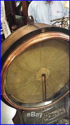 ANTIQUE 1887 DRAPERS SELF RECORDING THERMOMETER BRASS COPPER STEAMPUNK AWESOME