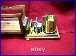 ANTIQUE 1900's BAROGRAPH R. F. RICHARD FRERES THERMOETER SCALE PARIS #37876 WithKEY