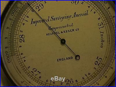 ANTIQUE 1938 Keuffel and Esser Pocket Barometer/Altimeter 0-6000