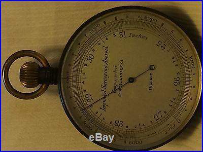 ANTIQUE 1938 Keuffel and Esser Pocket Barometer/Altimeter 0-6000