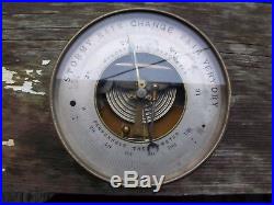 ANTIQUE 19th CENTURY BRASS PHBN HOLOSTERIC BAROMETER THERMOMETER