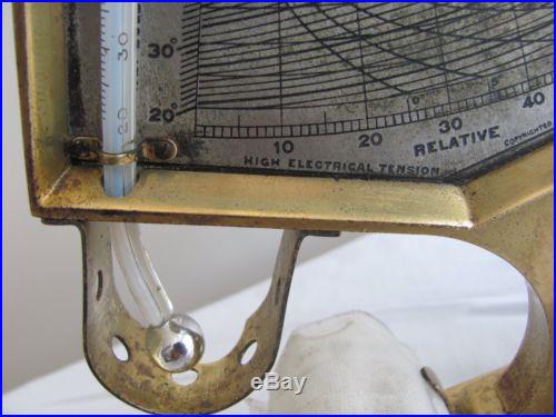 ANTIQUE ANDREW LLOYD TYCOS HYGRODEIK BAROMETER THERMOMETER MEASURES HUMIDITY