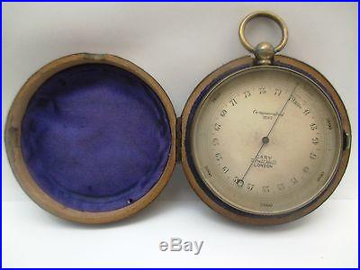 ANTIQUE ANEROID BAROMETER WILLIAM CARY 7 PALL MALL LONDON COMPENSATED 1297