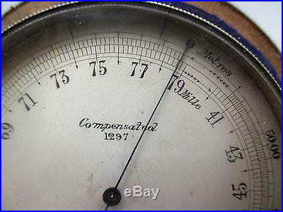ANTIQUE ANEROID BAROMETER WILLIAM CARY 7 PALL MALL LONDON COMPENSATED 1297