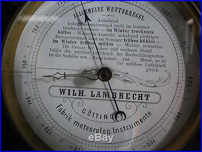 ANTIQUE BLACK FOREST HAND CARVED HYGROMETER