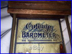 ANTIQUE Cottage LARGE ORIGINAL STANDARD Storm Glass BAROMETER THERMOMETER