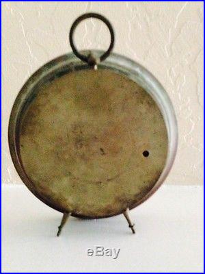 ANTIQUE FRENCH BRASS BAROMETER for DESK