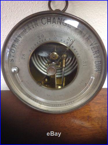 ANTIQUE FRENCH PHBN HOLOSTERIC BAROMETER & THERMOMETER