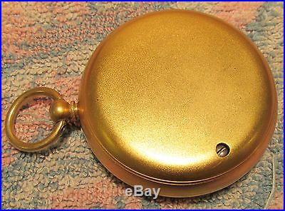 ANTIQUE LIETZ Co OF SAN FRANCISCO BRASS BAROMETER & LEATHER CASE WORKS