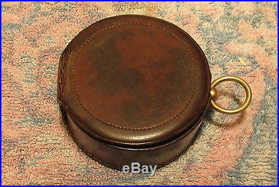 ANTIQUE LIETZ Co OF SAN FRANCISCO BRASS BAROMETER & LEATHER CASE WORKS