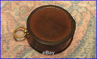 ANTIQUE LIETZ Co OF SAN FRANCISCO BRASS BAROMETER & LEATHER CASE WORKS